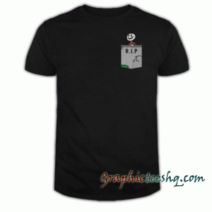 Skeleton with RIP Gravestone Halloween Graphic tee shirt