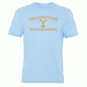 thumbnail image 2 of Yellowstone TV Show Dutton Ranch Mineral Wash Blue T-Shirt – 100% Cotton, Licensed, Men's Sizes S-XXL 2 of 6