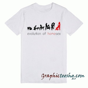Evolution of homosex tee shirt