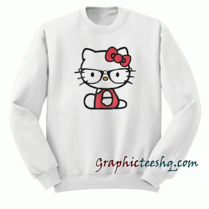 Hallo Kitty Nerd Glasses Sweatshirt