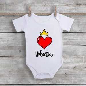 1st Valentines Day Baby Onesie