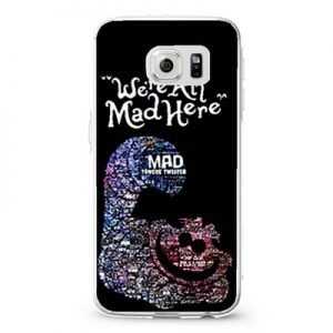 Cat Cheshire We're All Mad Here in Galaxy Design Cases iPhone, iPod, Samsung Galaxy