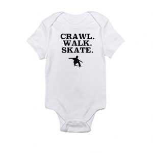Crawl. Walk. Skate Baby Onesie