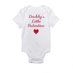 Daddy's Little Valentine Baby Onesie