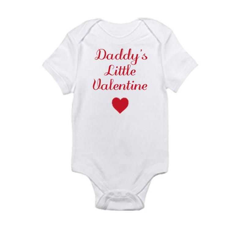 Daddy's Little Valentine Baby Onesie Unique Baby Onesies