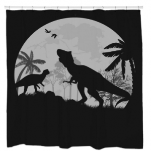 Dino Night Shower Curtain