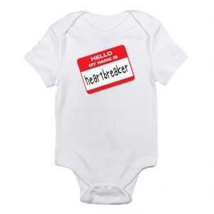 Hello My Name Is Heartbreaker Baby Onesie