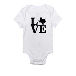 LOVE - Custom State Baby Onesie