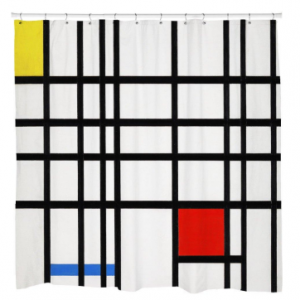 Line Art Shower Curtain