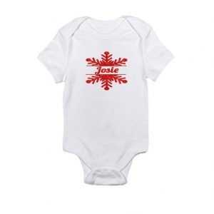 Onesie - Glitter Snowflake with Personalization Baby Onesie