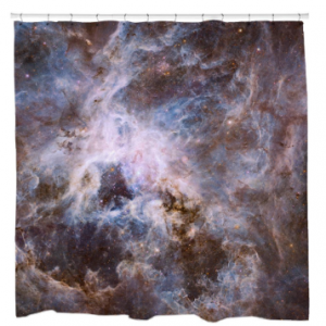 Optical View of Tarantula Nebula Shower Curtain