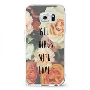 Stylish Vintage Floral Print LOVE QUOTE Design Cases iPhone, iPod, Samsung Galaxy