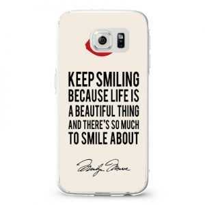 Marilyn monroe smile quote Design Cases iPhone, iPod, Samsung Galaxy
