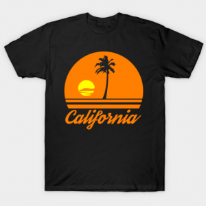 California sunset tee shirt