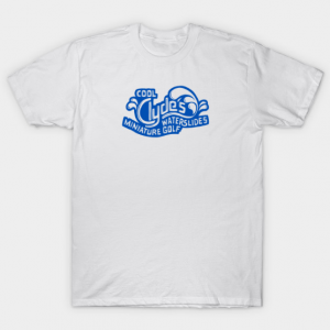 Cool Clyde's Waterslide BLUE tee shirt