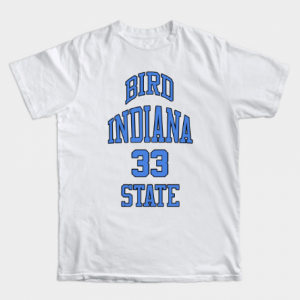 Larry Bird Indiana State 33 tee shirt