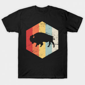 Vintage Retro Bison Buffalo tee shirt