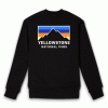 Yellowstone-National Park Retro Mountain Colors Sweatshirt
