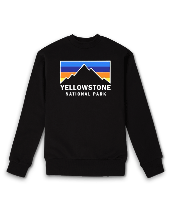 Yellowstone-National Park Retro Mountain Colors Sweatshirt Yellowstone-National Park Retro Mountain Colors Sweatshirt