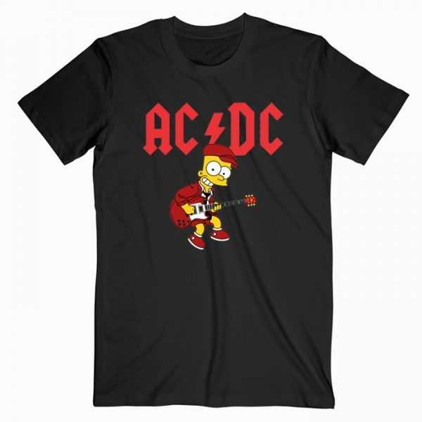 ACDC Simpsons Tee Shirt for adult men and women.It feels soft and ...