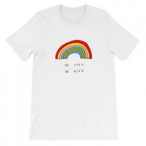 Be Cool Be Kind Rainbow tee shirt