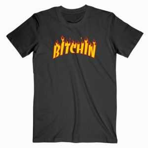 Bitchin Stranger Things Thrasher Flame tee shirt