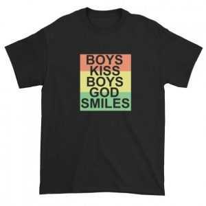 Boys Kiss Boys God Smiles Short sleeve tee shirt
