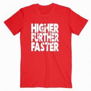 Captain Marvel Higher Further Faster tee shirt