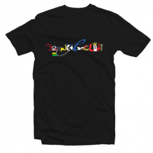 DRUNK CYCLIST RANSOM NOTE tee shirt
