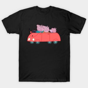 Peppa Pig and Family in the Car tee shirt