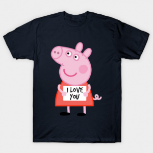Peppa pig i love you tee shirt
