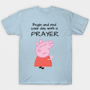 Peppa pig praying tee shirt