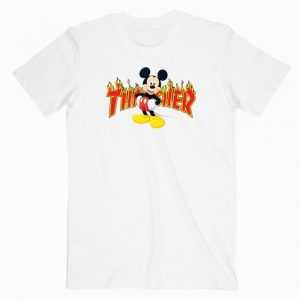 Mickey Mouse X Thrasher Parody tee shirt