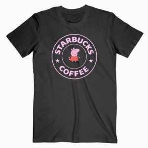 Peppa Pig X Starbucks Parody tee shirt