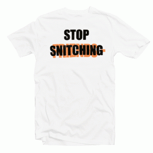 Vlone Friends Orange Stop Snitching tee shirt