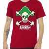 Arrrish Irish Clover skull St Patricks Day tee shirt
