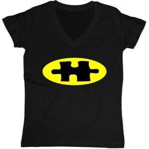 Autism Awareness Bat Puzzle Logo Junior Fit tee shirt
