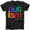 Autism Awareness Rainbow Letters tee shirt