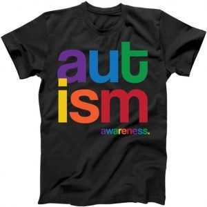 Autism Awareness Rainbow Letters tee shirt