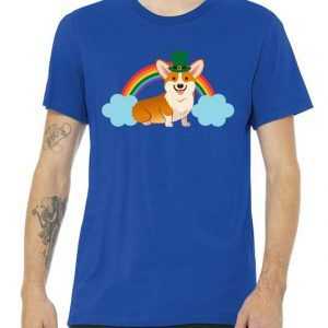 Corgi St. Patrick's Day Rainbow tee shirt