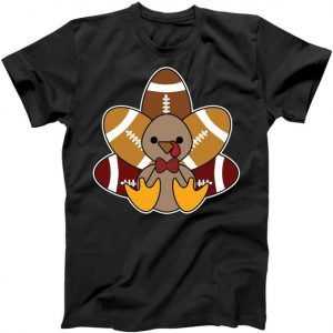Cute Football Turkey Thanksgiving tee shirt