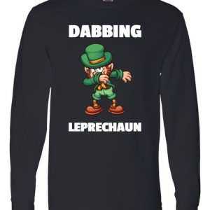 Dabbing Leprechaun Long Sleeve tee shirt