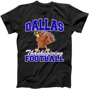Dallas Thanksgiving Football Funny Dabbing Turkey tee shirt