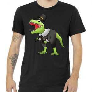 Dinosaur Thanksgiving Pilgrim tee shirt