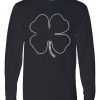 Dotted Cloverleaf St. Patrick's Day Long Sleeve tee shirt