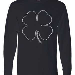 Dotted Cloverleaf St. Patrick's Day Long Sleeve tee shirt