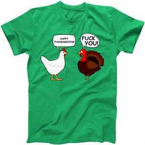 Funny Happy Thanksgiving Chicken Vs Turkey tee shirt