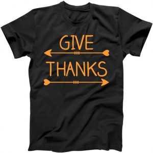 Give Thanks Arrows Heart Thanksgiving tee shirt