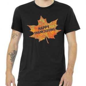 Happy Thanksgiving Fall Leaf tee shirt