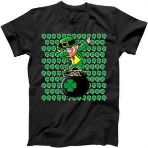 Irish Dabbing Leprechaun Shamrocks Funny Dab St. Patrick's Day tee shirt